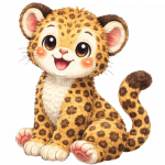 Kleiner Leopard quadratisch